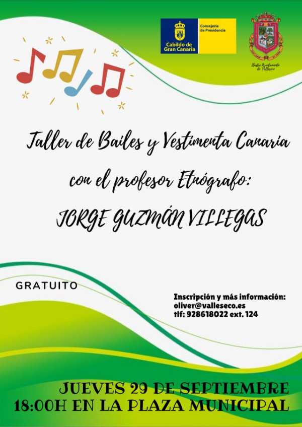 Valleseco organiza un taller de bailes y vestimenta canaria