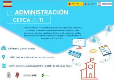 Jornada informativa sobre &ldquo;La Administraci&oacute;n cerca de ti&rdquo; en Valleseco