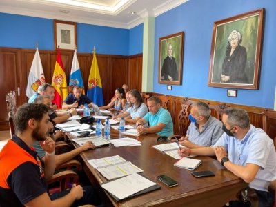 Gu&iacute;a: El alcalde, Pedro Rodr&iacute;guez, presidi&oacute; hoy la Junta Local de Seguridad