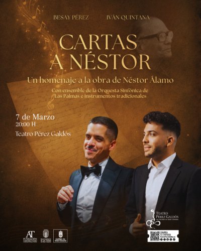 N&eacute;stor &Aacute;lamo en dos voces emblem&aacute;ticas del folclore canario y un ensamble de la OSLP