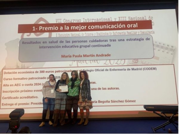 Sanidad, premiada por un proyecto sobre la atención a las personas cuidadoras