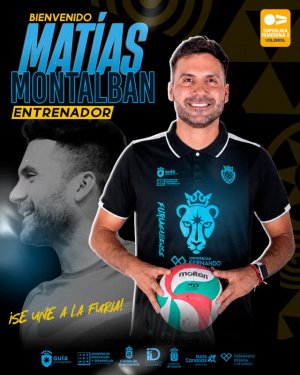 Voleibol femenino: Mat&iacute;as Montalb&aacute;n, nuevo entrenador del Gu&iacute;a CDV Universidad Fernando Pessoa Canarias