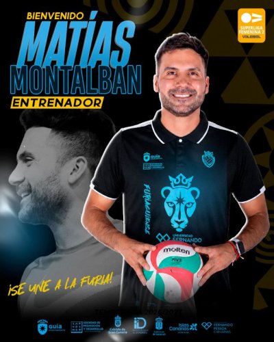 Voleibol femenino: Mat&iacute;as Montalb&aacute;n, nuevo entrenador del Gu&iacute;a CDV Universidad Fernando Pessoa Canarias
