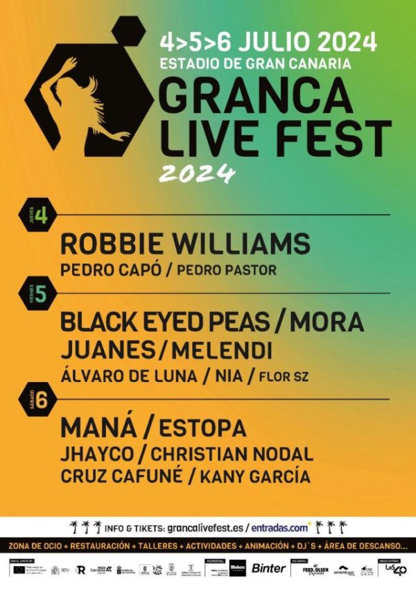 Granca Live Fest confirma un tercer día de festival y anuncia a Robbie Williams como cabeza de cartel