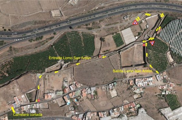 Gáldar: Cierre al tráfico por el comienzo de las obras de asfaltado de Lomo San Antón