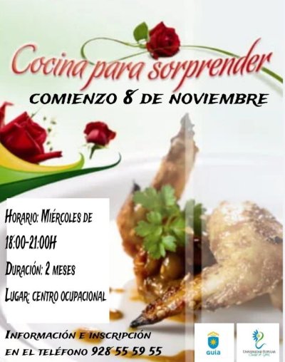 La Universidad Popular Ciudad de Gu&iacute;a pone en marcha un nuevo curso de cocina &lsquo;para sorprender a los invitados&rsquo;