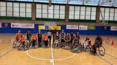 El consejero de Deportes del Cabildo de Gran Canaria, Aridany Romero, visita al ADM Econy Gran Canaria en la Ciudad Deportiva