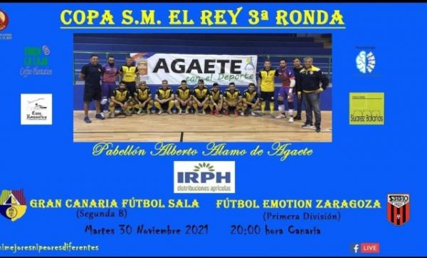 Agaete: 3ª Ronda de la Copa de su Majestad el Rey de fútbol sala en el Pabellón Alberto Alamo