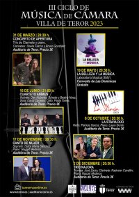 El III Ciclo de M&uacute;sica de C&aacute;mara Villa de Teror ofrece este viernes en el Convento de Las Dominicas el concierto &lsquo;La belleza y la m&uacute;sica&rsquo;