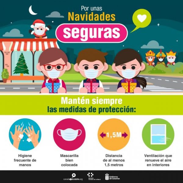 Decálogo de recomendaciones para afrontar las navidades con salud y evitar la transmisión del virus de la COVID-19