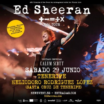 Ed Sheeran aterrizar&aacute; con su gira &lsquo;+-=&divide;x&rsquo; Mathematics Tour en Tenerife el pr&oacute;ximo 29 de junio