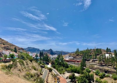 Artenara: Visita del Consejero de Turismo del Cabildo de Gran Canaria, Carlos Álamo