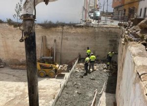 Gáldar: Avanza la obra de ensanche de la calle Marmolejos
