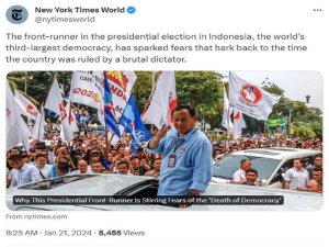 Art&iacute;culo de opini&oacute;n: &iquest;Por qu&eacute; el New York Times infunde miedo sobre el candidato presidencial favorito de Indonesia?