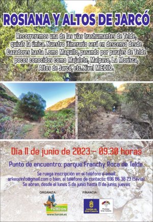 Senderismo: Domingo, 11 de junio de 2023, ruta por el Campo de Volcanes de Rosiana y Altos de Jarcó