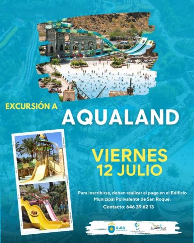 La Universidad Popular de Gu&iacute;a organiza una salida veraniega a Aqualand para el pr&oacute;ximo viernes 12 de julio