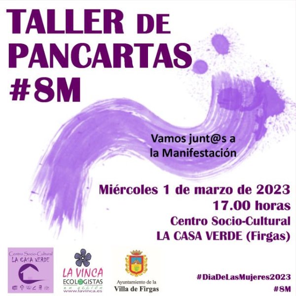 Villa de Firgas: Taller de Pancartas para el 8M, el miércoles 1 de marzo