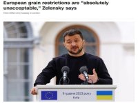La ira de Zelensky por las restricciones temporales de grano de Europa desde Ucrania es contraproducente