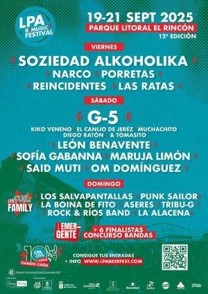Festival LPA B&amp;M Del 19 al 21 de septiembre en Parque Litoral el Rincón (Gran Canaria)