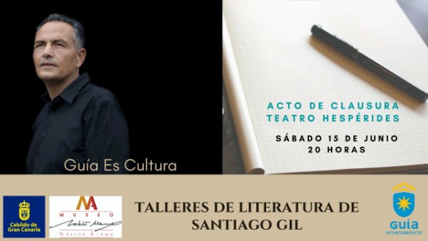 El Teatro Hespérides de Guía acoge este sábado la clausura del taller de escritura impartido por Santiago Gil