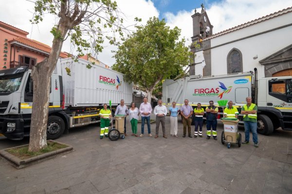 Villa de Firgas: Presentación de la nueva empresa del servicio de recogida de residuos urbanos y de limpieza viaria