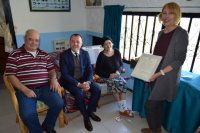 G&aacute;ldar: El alcalde felicita a Juana del Rosario en su cien cumplea&ntilde;os