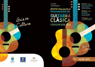 Concierto de jazz en el Encuentro Internacional de Guitarra Cl&aacute;sica Ciudad de Gu&iacute;a de la mano de Sacr&eacute; Duo