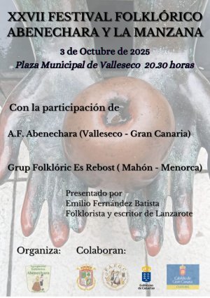 Valleseco: El Festival Folklórico Abenechara inaugura el fin de semana grande de las Fiestas de La Manzana