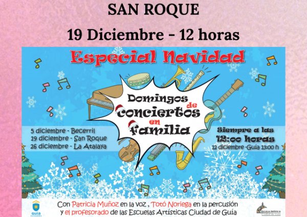 Los ‘Domingos de Concierto en Familia’ se celebran este fin de semana en San Roque