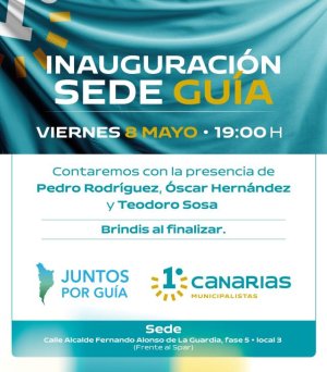 Inauguraci&oacute;n de la sede de Juntos por Gu&iacute;a &ndash; Primero Canarias en Santa Mar&iacute;a de Gu&iacute;a.