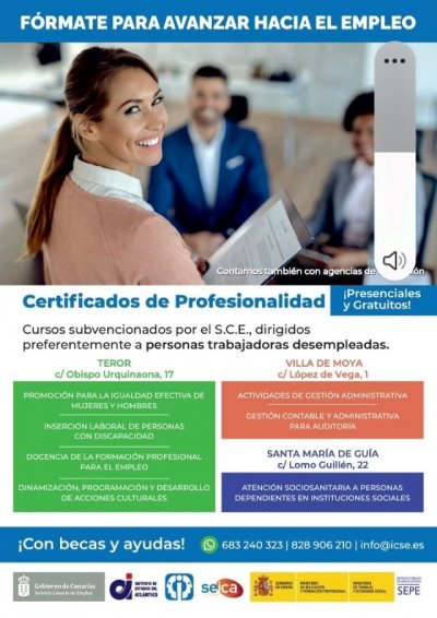 Villa de Firgas: F&oacute;rmate para avanzar hacia el empleo