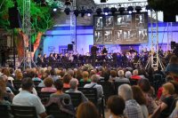 La Banda Municipal de M&uacute;sica Ciudad de Gu&iacute;a brill&oacute; un a&ntilde;o m&aacute;s en su Concierto de las fiestas patronales
