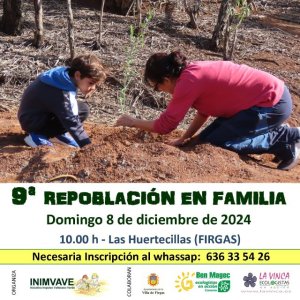 Villa de Firgas: El domingo 8 de diciembre se llevará a cabo una Repoblación Forestal en Familia en Las Huertecillas