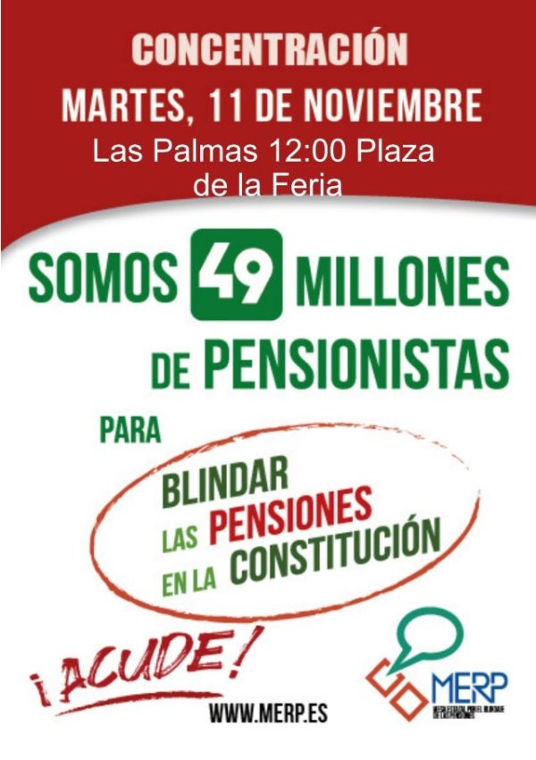 Concentraciones en todo el país para exigir un ‘candado’ para las pensiones