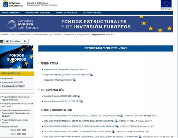 El Gobierno recaba la opinión ciudadana sobre los programas europeos FEDER y FSE