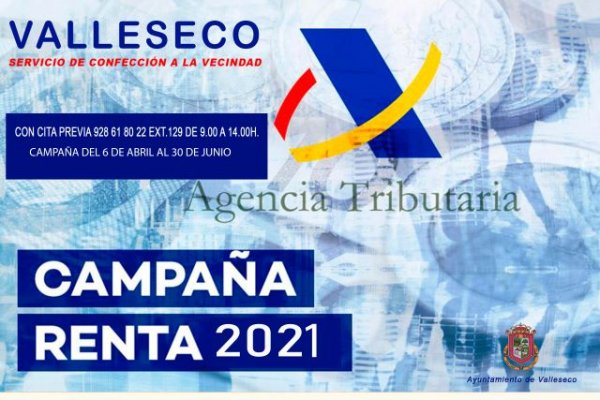 Valleseco comienza el servicio de confección de la declaración de la renta 2021