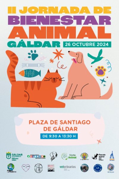 Gáldar: La Plaza de Santiago acoge la II Jornada de Bienestar Animal el sábado 26 de octubre