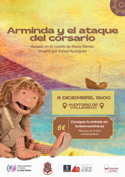 El Auditorio de Valleseco acoge la obra familiar Arminda y el ataque del corsario