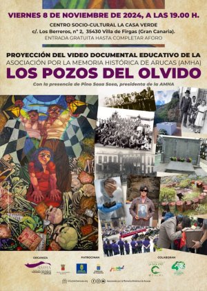 El Documental “LOS POZOS DEL OLVIDO”, se presenta en La Casa Verde de Firgas el 8 de noviembre