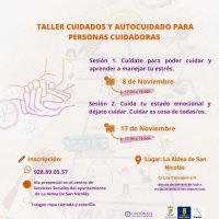 El Ayuntamiento de La Aldea abre la inscripci&oacute;n para los talleres de cuidados y autocuidado para personas cuidadoras
