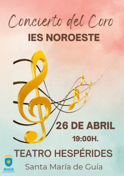 Concierto del Coro del IES Noroeste ma&ntilde;ana mi&eacute;rcoles en el Teatro Hesp&eacute;rides de Gu&iacute;a