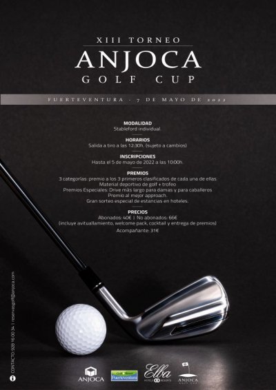 Vuelve el Torneo ANJOCA Golf Cup: su 13&ordf; edici&oacute;n se disputar&aacute; el pr&oacute;ximo 7 de mayo
