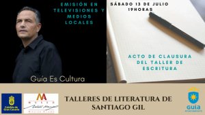 Las televisiones y medios locales emiten este sábado la clausura del taller de escritura de Santiago Gil celebrada en el Hespérides