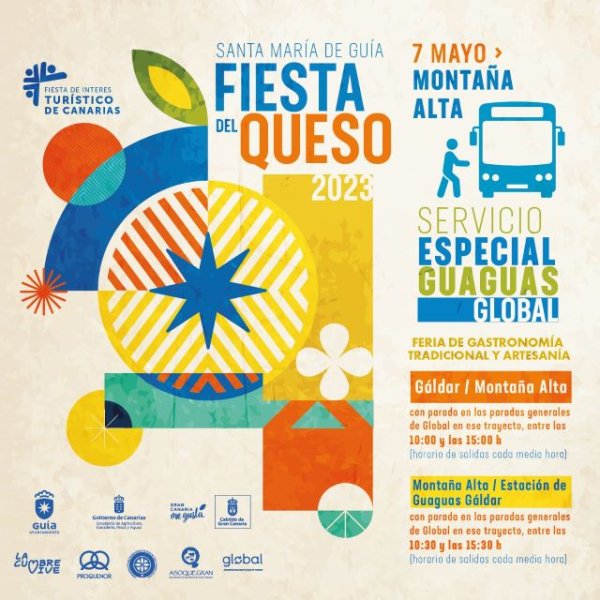 Servicio Especial de Guaguas para asistir este domingo a la Fiesta del Queso de Montaña Alta