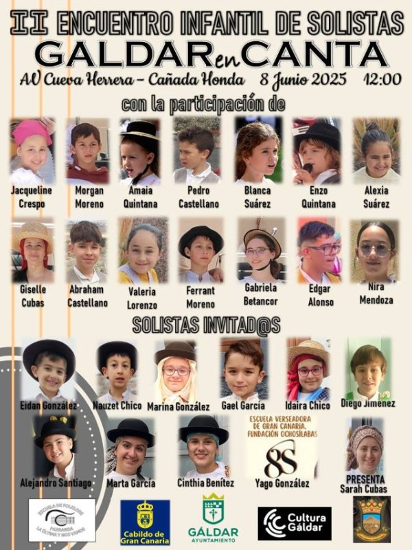 Cañada Honda acoge la II Edicion del Encuentro Infantil de Solistas GÁLDARenCANTA