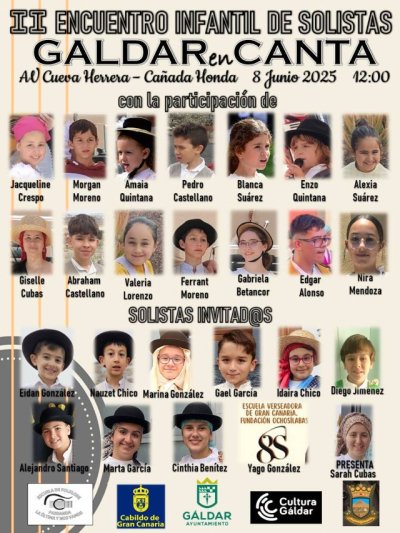 Cañada Honda acoge la II Edicion del Encuentro Infantil de Solistas GÁLDARenCANTA