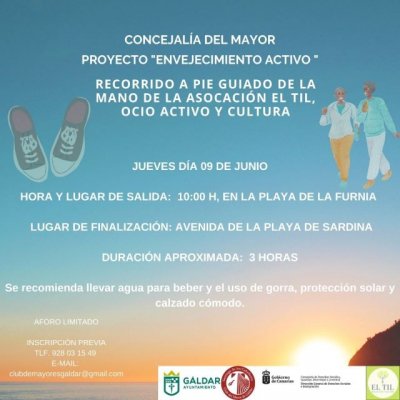 El Programa de Envejecimiento Activo de Gáldar organiza un recorrido a pie guiado