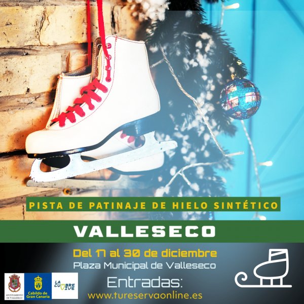 Estas navidades, pista de patinaje en el municipio de Valleseco