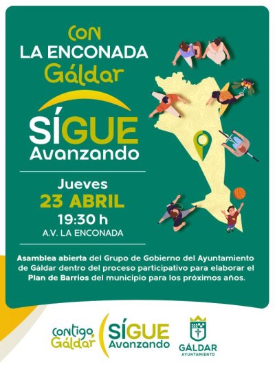 Gáldar: La Enconada celebra este jueves 23 de abril la 19ª asamblea del proceso ‘Contigo, Gáldar Sigue Avanzando’