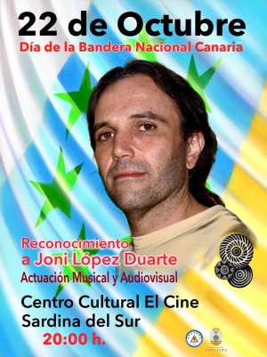 Reconocimiento especial a título póstumo a Joni López Duarte en la celebración del Día de la Bandera Nacional Canaria